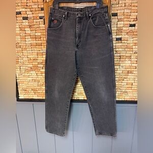 Vintage 90’s Wrangler 20x faded black straight cowboy denim size 36x32 USA
